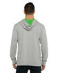 Next Level Apparel Unisex French Terry Pullover Hoodie HTHR GRY/ KL GRN ModelBack