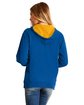 Next Level Apparel Unisex French Terry Pullover Hoodie ROYAL/ GOLD ModelBack