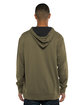 Next Level Apparel Unisex Laguna French Terry Pullover Hooded Sweatshirt miltry grn/ blk ModelBack