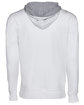 Next Level Apparel Unisex French Terry Pullover Hoodie WHT/ HTHR GRAY FlatBack