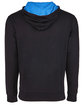 Next Level Apparel Unisex Laguna French Terry Pullover Hooded Sweatshirt black/ turquoise FlatBack