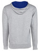 Next Level Apparel Unisex French Terry Pullover Hoodie HTHR GREY/ ROYAL FlatBack