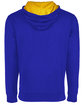 Next Level Apparel Unisex French Terry Pullover Hoodie ROYAL/ GOLD FlatBack
