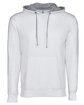 Next Level Apparel Unisex French Terry Pullover Hoodie WHT/ HTHR GRAY FlatFront