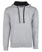 Next Level Apparel Unisex French Terry Pullover Hoodie HTHR GREY/ BLACK FlatFront