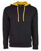 Next Level Apparel Unisex Laguna French Terry Pullover Hooded Sweatshirt BLACK/ GOLD FlatFront