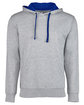 Next Level Apparel Unisex French Terry Pullover Hoodie HTHR GREY/ ROYAL FlatFront