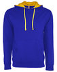 Next Level Apparel Unisex French Terry Pullover Hoodie ROYAL/ GOLD FlatFront