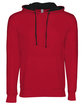 Next Level Apparel Unisex Laguna French Terry Pullover Hooded Sweatshirt red/ black OFFront