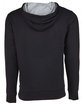 Next Level Apparel Unisex Laguna French Terry Pullover Hooded Sweatshirt BLACK/ HTHR GREY OFBack