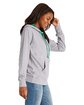 Next Level Apparel Unisex French Terry Pullover Hoodie HTHR GRY/ KL GRN ModelSide
