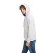 Next Level Apparel Unisex Laguna French Terry Pullover Hooded Sweatshirt HTHR GREY/ ROYAL ModelSide