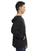 Next Level Apparel Unisex Laguna French Terry Pullover Hooded Sweatshirt BLACK/ DESRT PNK ModelSide