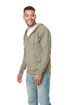 Next Level Apparel Adult Pacifica Denim Fleece Full-Zip Hooded Sweatshirt military green ModelSide