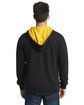 Next Level Apparel Adult Laguna French Terry Full-Zip Hooded Sweatshirt black/ gold ModelBack