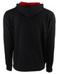 Next Level Apparel Adult Laguna French Terry Full-Zip Hooded Sweatshirt black/ red FlatBack