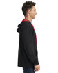 Next Level Apparel Adult Laguna French Terry Full-Zip Hooded Sweatshirt black/ red ModelSide