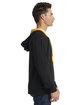 Next Level Apparel Adult Laguna French Terry Full-Zip Hooded Sweatshirt black/ gold ModelSide