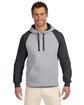Jerzees Adult 8 oz. NuBlend® Colorblock Raglan Pullover Hooded Sweatshirt  