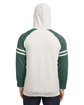 Jerzees Unisex NuBlend Varsity Color-Block Hooded Sweatshirt oat hth/ f gn ht ModelBack