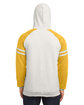 Jerzees Unisex NuBlend Varsity Color-Block Hooded Sweatshirt oat hth/ mst hth ModelBack