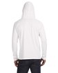 Gildan Adult Lightweight Long-Sleeve Hooded T-Shirt WHITE/ DARK GREY ModelBack