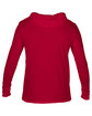 Anvil Adult Lightweight Long-Sleeve Hooded T-Shirt TR RED/ DARK GRY FlatBack