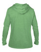 Gildan Adult Lightweight Long-Sleeve Hooded T-Shirt HTH GRN/ NEO YEL FlatBack