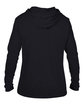Anvil Adult Lightweight Long-Sleeve Hooded T-Shirt BLACK/ DARK GREY OFBack