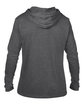 Anvil Adult Lightweight Long-Sleeve Hooded T-Shirt HTH DK GY/ DK GY OFBack