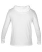 Anvil Adult Lightweight Long-Sleeve Hooded T-Shirt WHITE/ DARK GREY OFBack