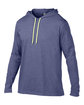 Gildan Adult Lightweight Long-Sleeve Hooded T-Shirt HTH BLU/ NEO YEL OFQrt