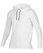 Gildan Adult Lightweight Long-Sleeve Hooded T-Shirt WHITE/ DARK GREY OFQrt