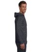 Anvil Adult Lightweight Long-Sleeve Hooded T-Shirt HTH DK GY/ DK GY ModelSide