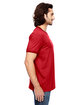 Anvil Adult Lightweight Ringer T-Shirt HEATHER RED/ RED ModelSide