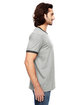 Anvil Adult Lightweight Ringer T-Shirt H GR/ TR H DK GR ModelSide