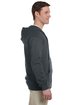 Jerzees Adult 8 oz. NuBlend® Fleece Full-Zip Hooded Sweatshirt black heather ModelSide