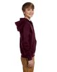 Jerzees Youth NuBlend Fleece Full-Zip Hooded Sweatshirt maroon ModelSide