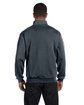 Jerzees Adult NuBlend® Quarter-Zip Cadet Collar Sweatshirt BLACK HEATHER ModelBack