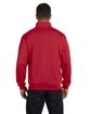 Jerzees Adult NuBlend® Quarter-Zip Cadet Collar Sweatshirt TRUE RED ModelBack