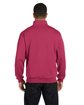 Jerzees Adult NuBlend® Quarter-Zip Cadet Collar Sweatshirt VINTAGE HTHR RED ModelBack