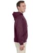 Jerzees Adult 8 oz., NuBlend® Fleece Pullover Hooded Sweatshirt VINT HTH MAROON ModelSide