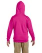 Jerzees Youth 8 oz. NuBlend® Fleece Pullover Hooded Sweatshirt cyber pink ModelBack