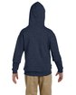 Jerzees Youth 8 oz. NuBlend® Fleece Pullover Hooded Sweatshirt vin htr navy ModelBack