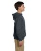 Jerzees Youth 8 oz. NuBlend® Fleece Pullover Hooded Sweatshirt BLACK HEATHER ModelSide