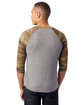 Alternative Unisex Baseball Eco-Jersey T-Shirt eco grey/ camo ModelBack