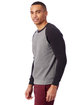 Alternative Unisex Champ Eco-Fleece Colorblocked Sweatshirt ec gry/ ec t blk ModelSide
