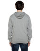 Beimar Drop Ship Unisex 4.5 oz. Long-Sleeve Jersey Hooded T-Shirt HEATHER GREY ModelBack