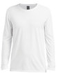 Anvil Adult Tri-Blend Long-Sleeve T-Shirt WHITE FlatFront
