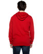 Beimar Drop Ship Unisex Jersey Long-Sleeve Full-Zip Hooded T-Shirt scarlet ModelBack